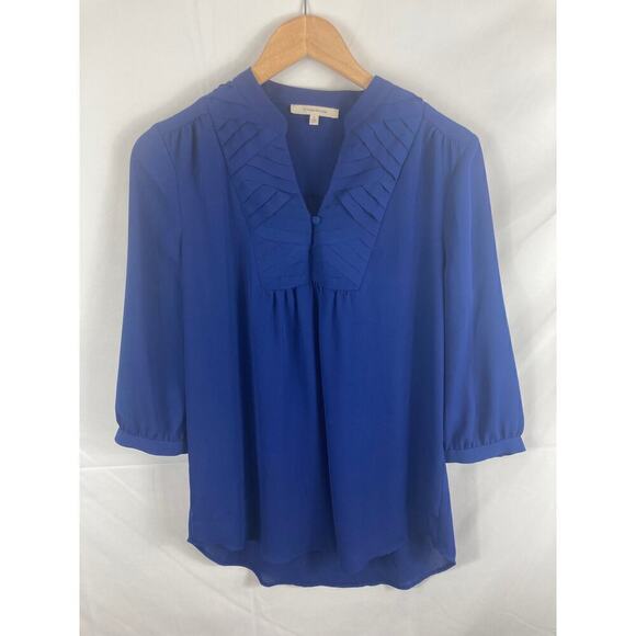 41 Hawthorne Orozco Bib Detail Blouse S - Picture 1 of 4